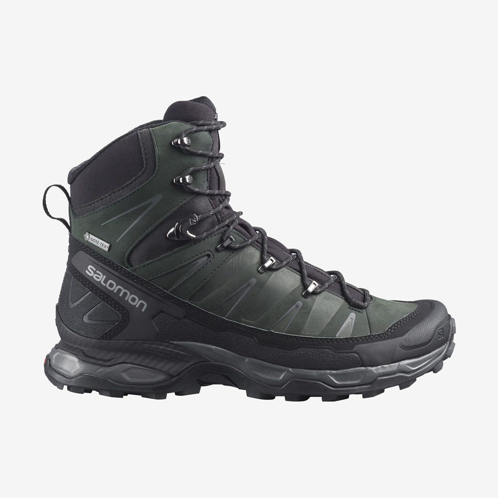 SALOMON X ULTRA TREK GORE-TEX Philippines - Men's Hiking Boots - Green | 896703-LVZ